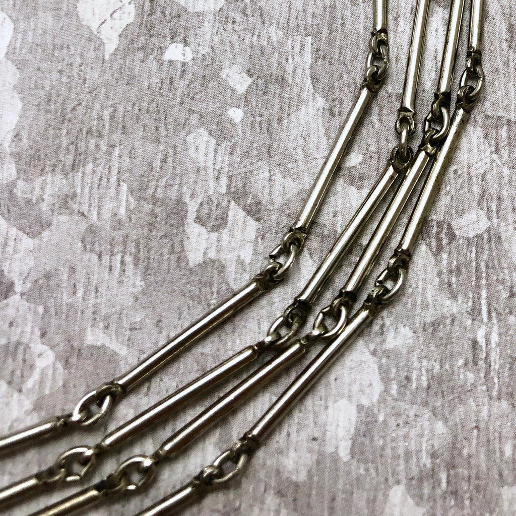 Silver Metal BarShiny Chain (Sold By The Foot) 1x21mm