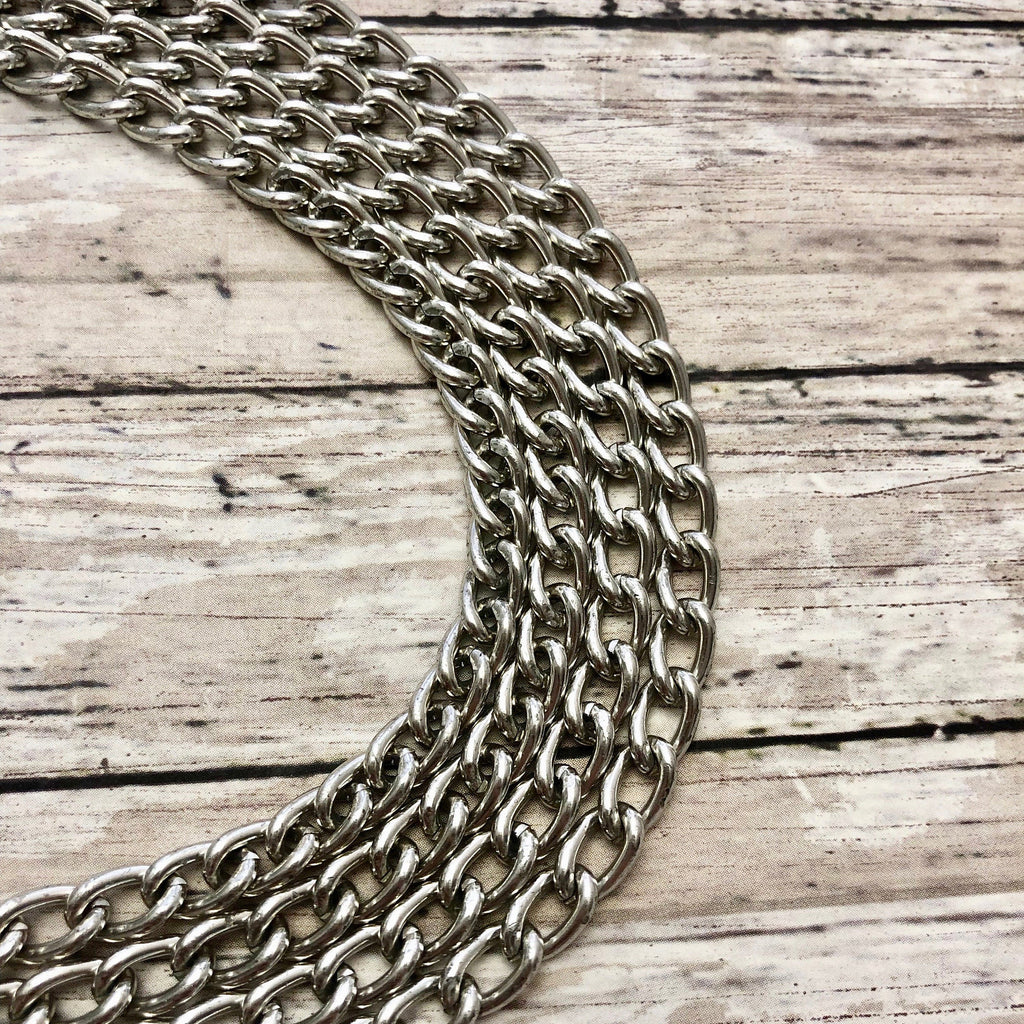 Aluminum Curb Chain 6x10mm (Sold By The Foot) (ALUM12)