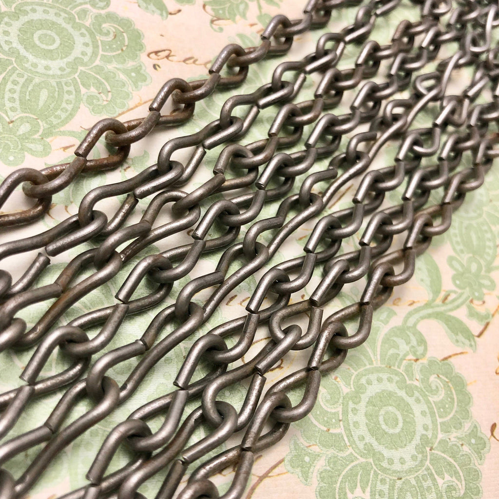 Vintage Infinity Dull Silver Steel Chain (Sold By The Foot) 8x21mm
