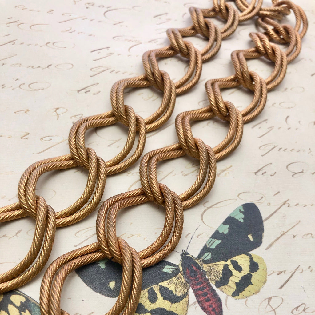 Vintage Double Link Brass Curb Chain 26x32mm (Sold By The Foot) (BRA65)