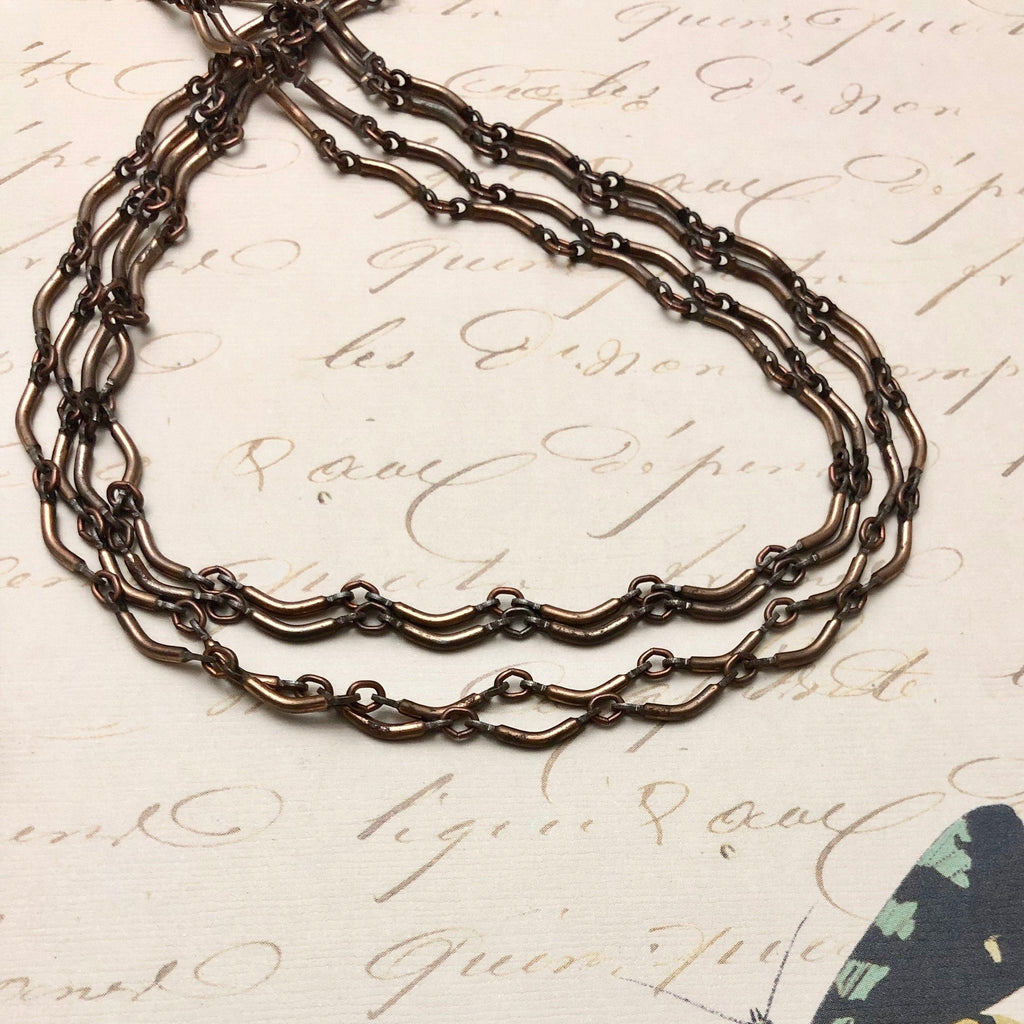 Vintage Brass Plated Chain (Sold By The Foot) 3x12mm (BRZ11)