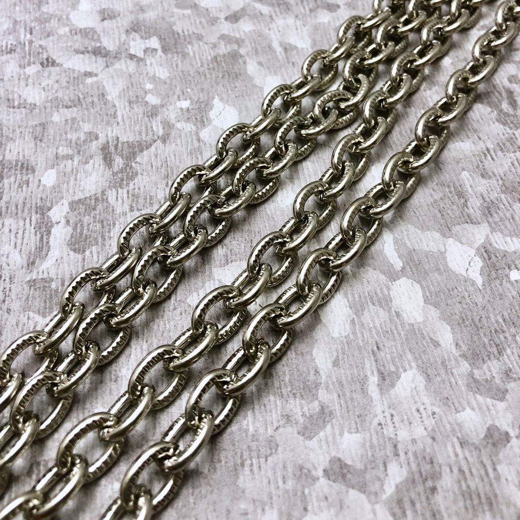 Silver Heavy Duty Chain (Sold By The Foot) 8x11mm