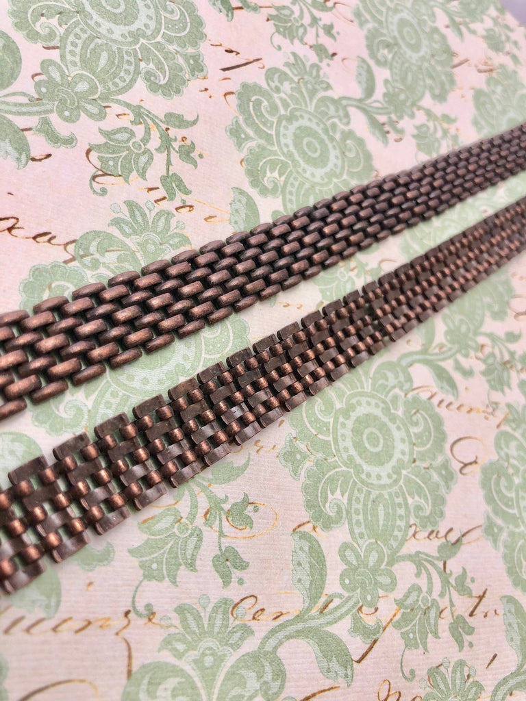 Copper Brick Chain (Sold By The Foot) 5x13mm COPP25
