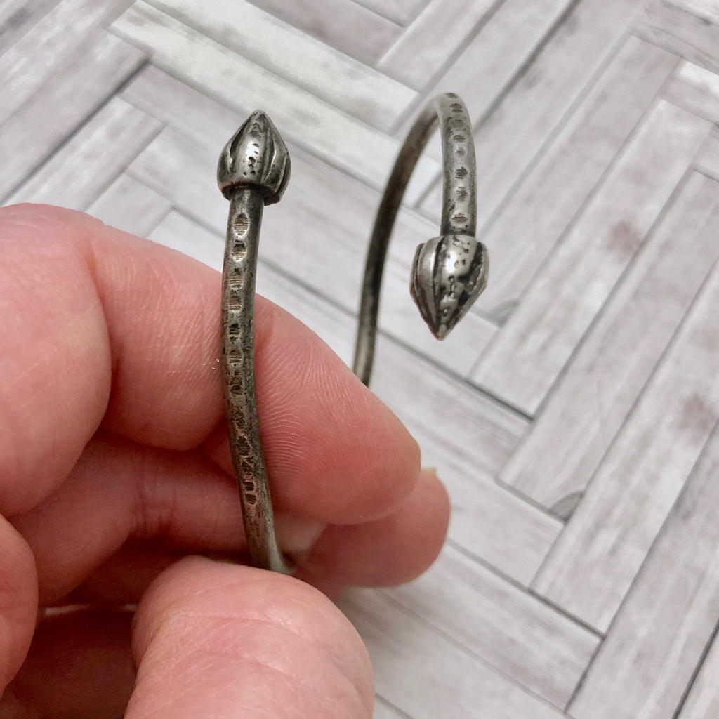Vintage Silver Handmade Engraved Cuff Bracelet