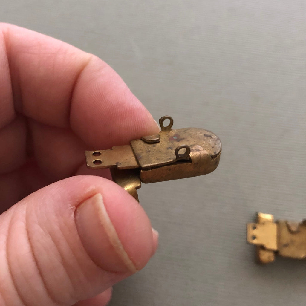 Vintage Brass Tongue Clasps