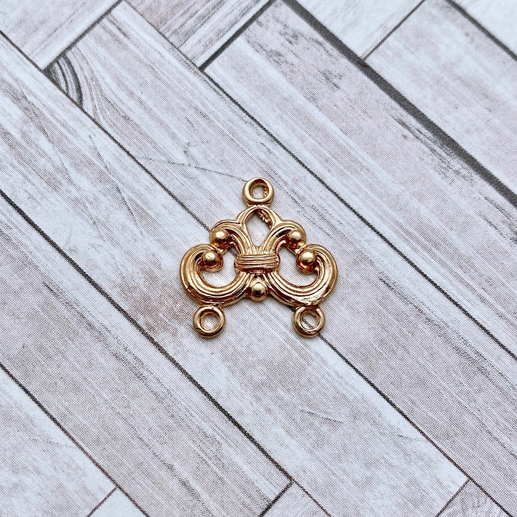 4 Vintage Brass Plated Chandelier Connectors (MP152)