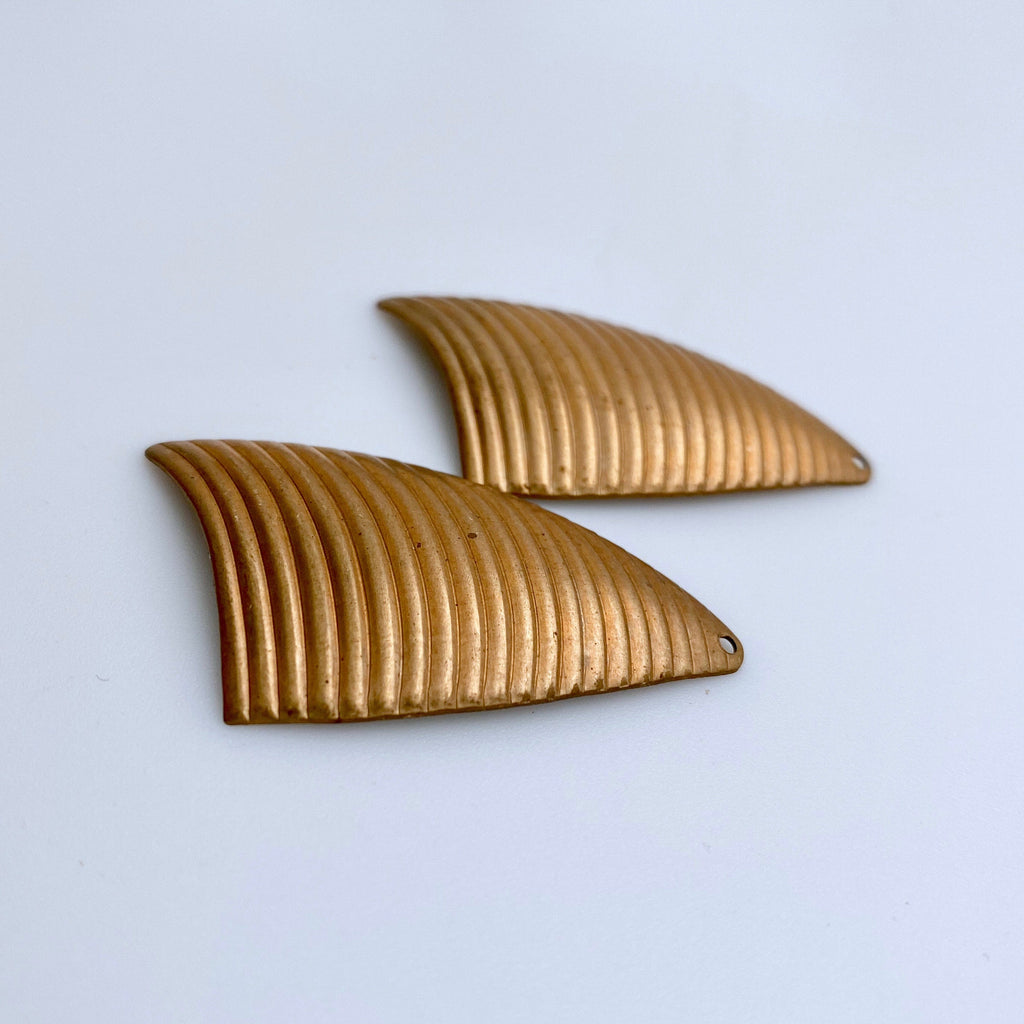 Pair Of Vintage Brass Pendants (BP10)