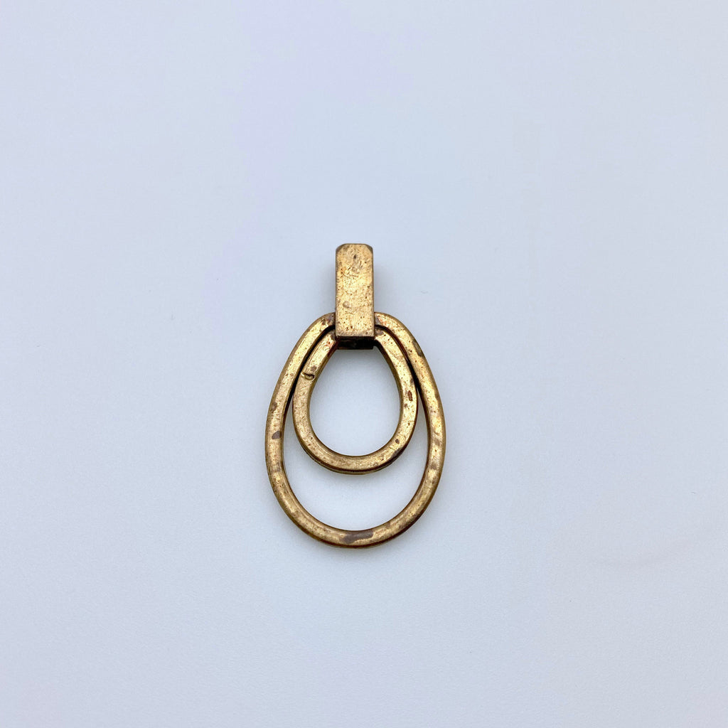 Vintage Brass Double Loop Pendant (BP19)