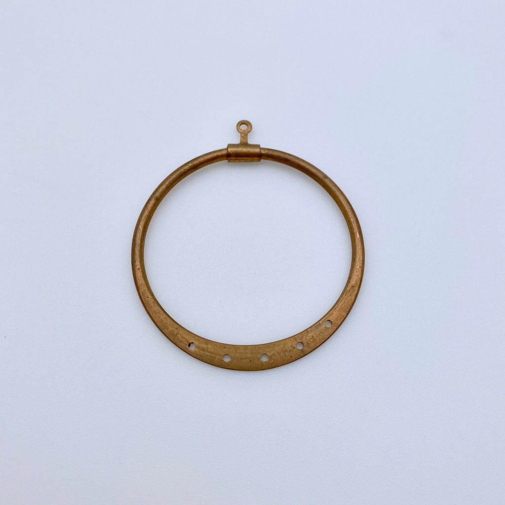 Vintage Brass Hoop Pendant (BP25)