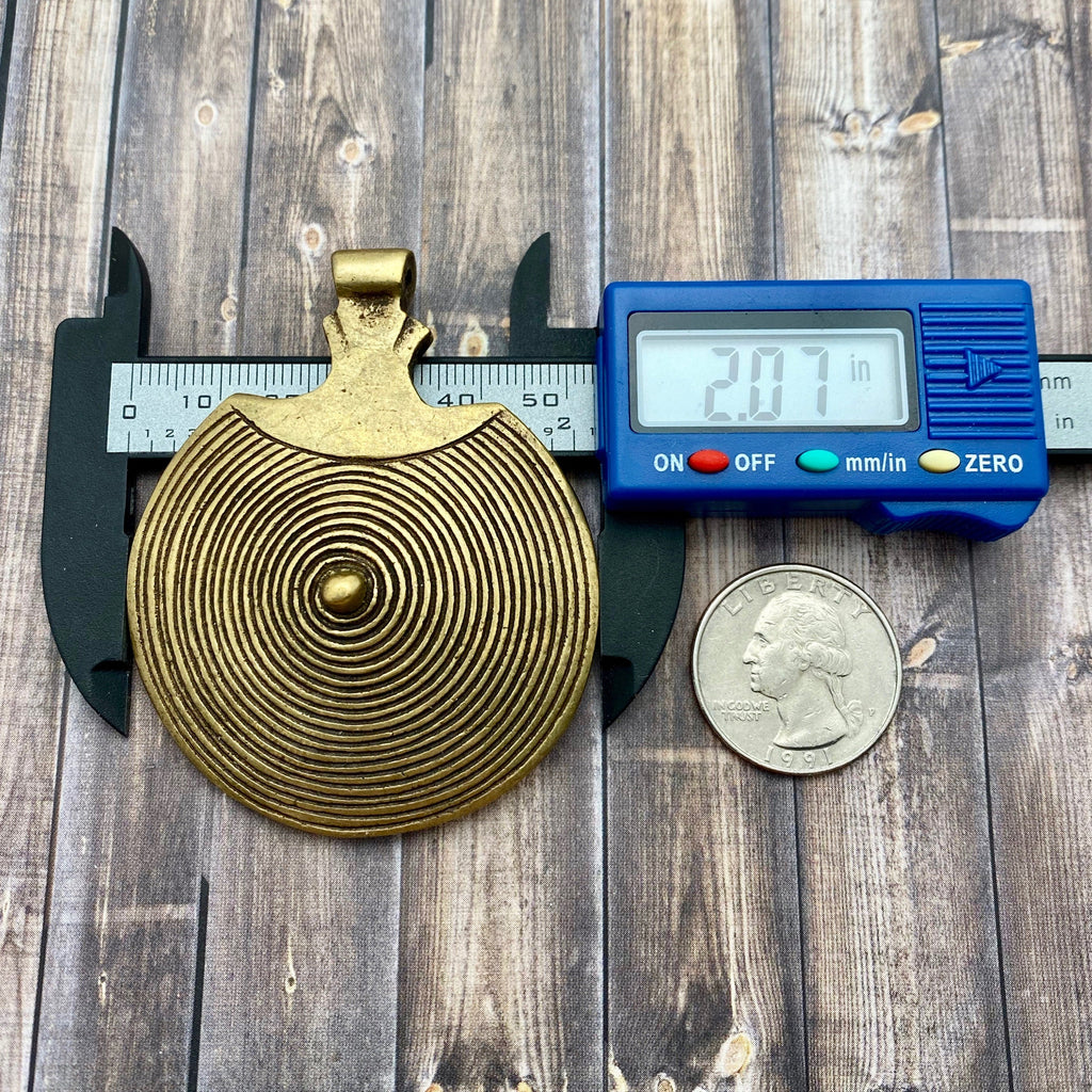 Large Brass Swirl Pendant (LBP8)