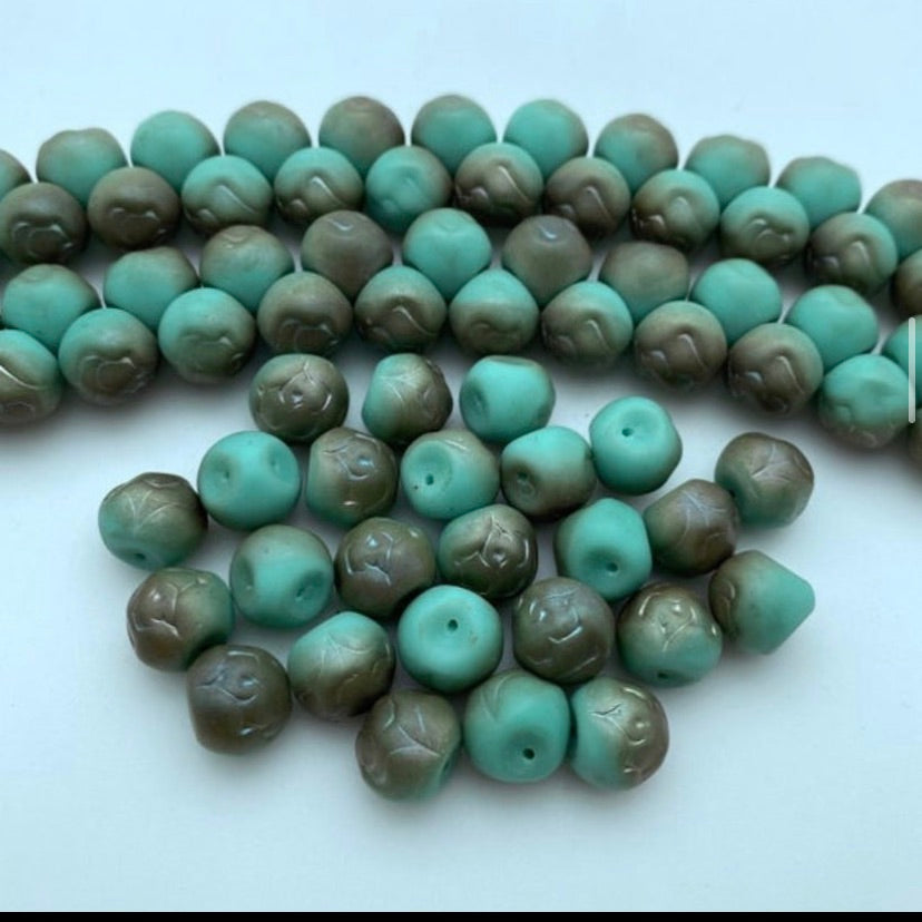 Button/Mushroom Glass Beads