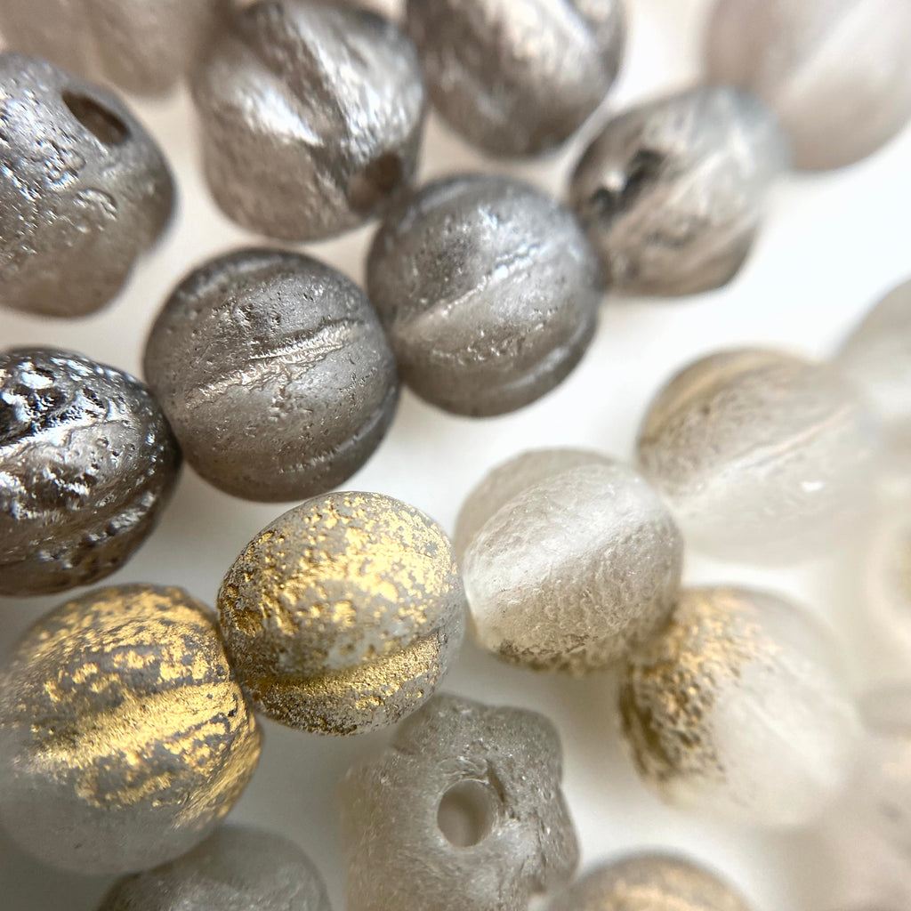 Gray Glass Beads