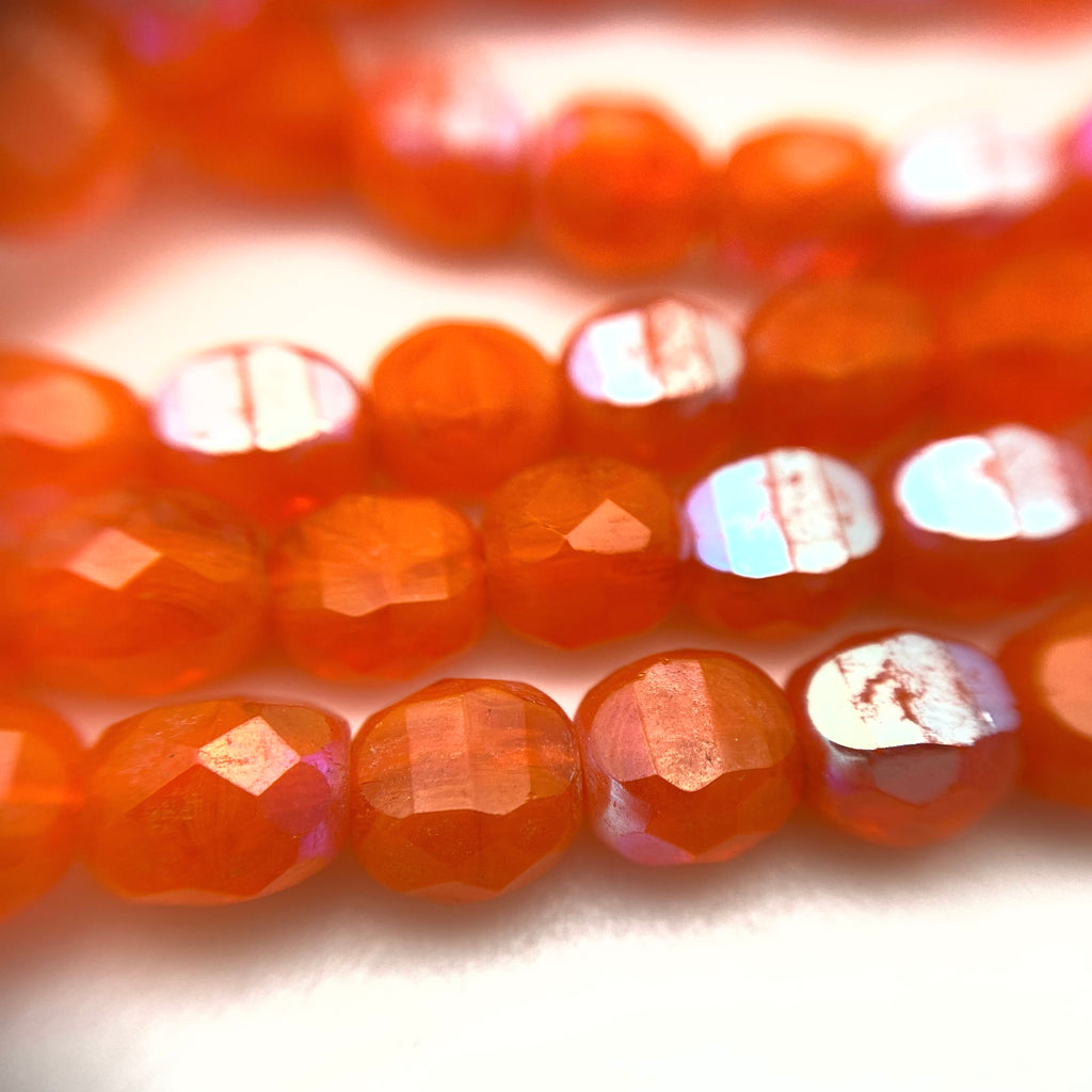 Czech glass orange fruit shaped beads 12pc matte opaque 10mm top drill –  Orange Grove Beads
