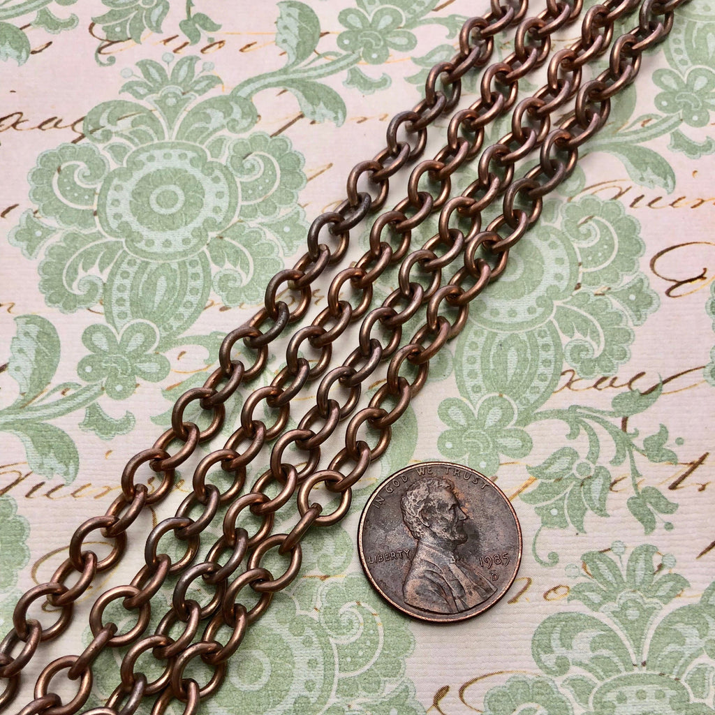 Vintage Brass Chain 6mm (Sold By The Foot) (BRA28)