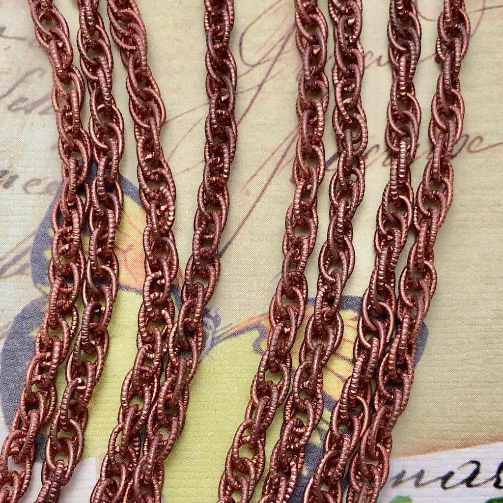 1970s Vintage Copper Chain (Sold By The Foot) 4x5mm