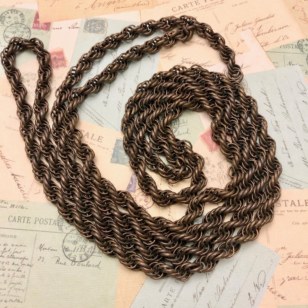 Vintage Bronze Colored Chain (Sold By The Foot) 7mm