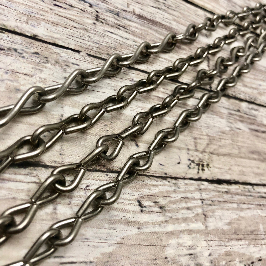 Vintage Dull Silver Infinity Chain (Sold By The Foot) 8x21mm