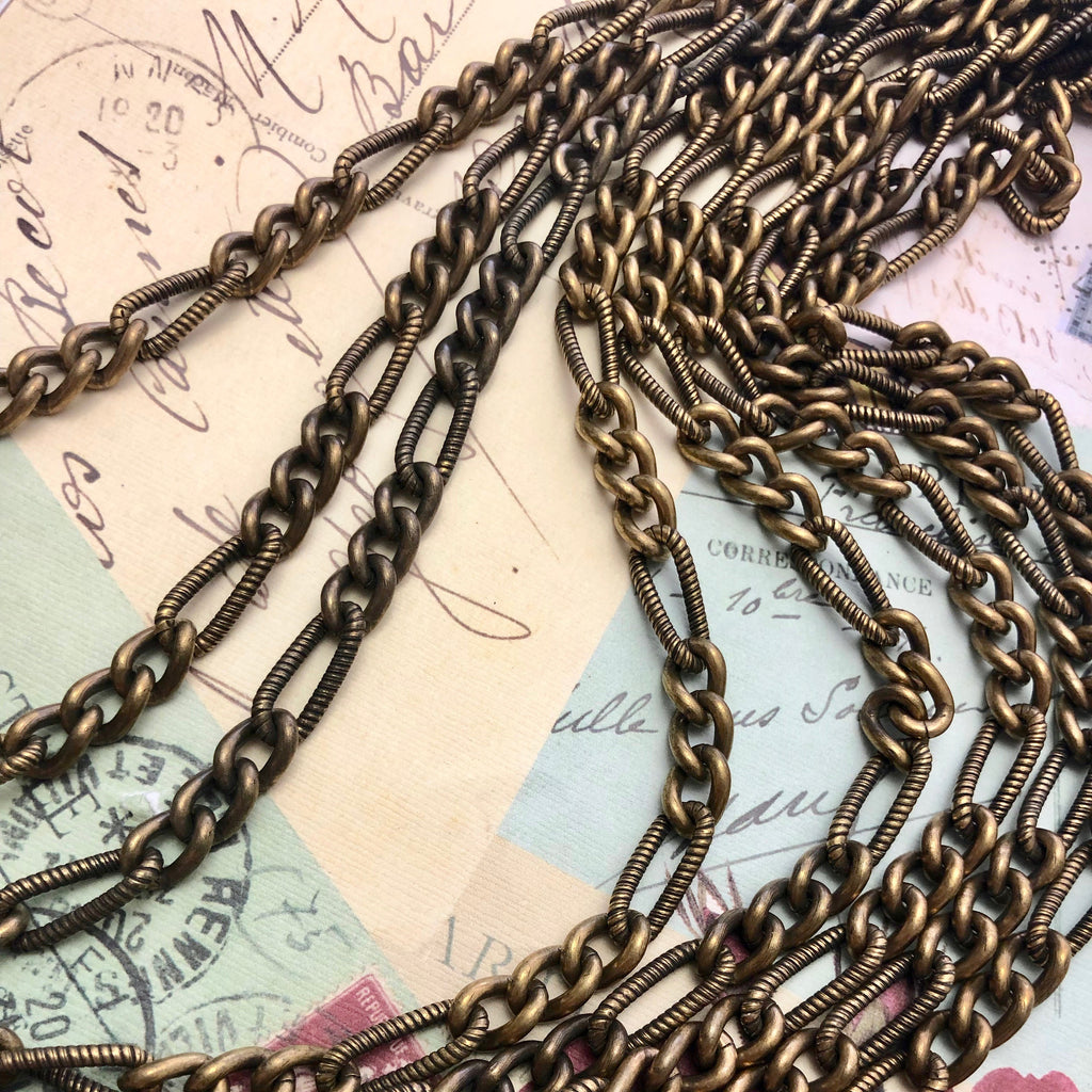 Vintage Brass Plated Chain Bronze Color (Sold By The Foot)