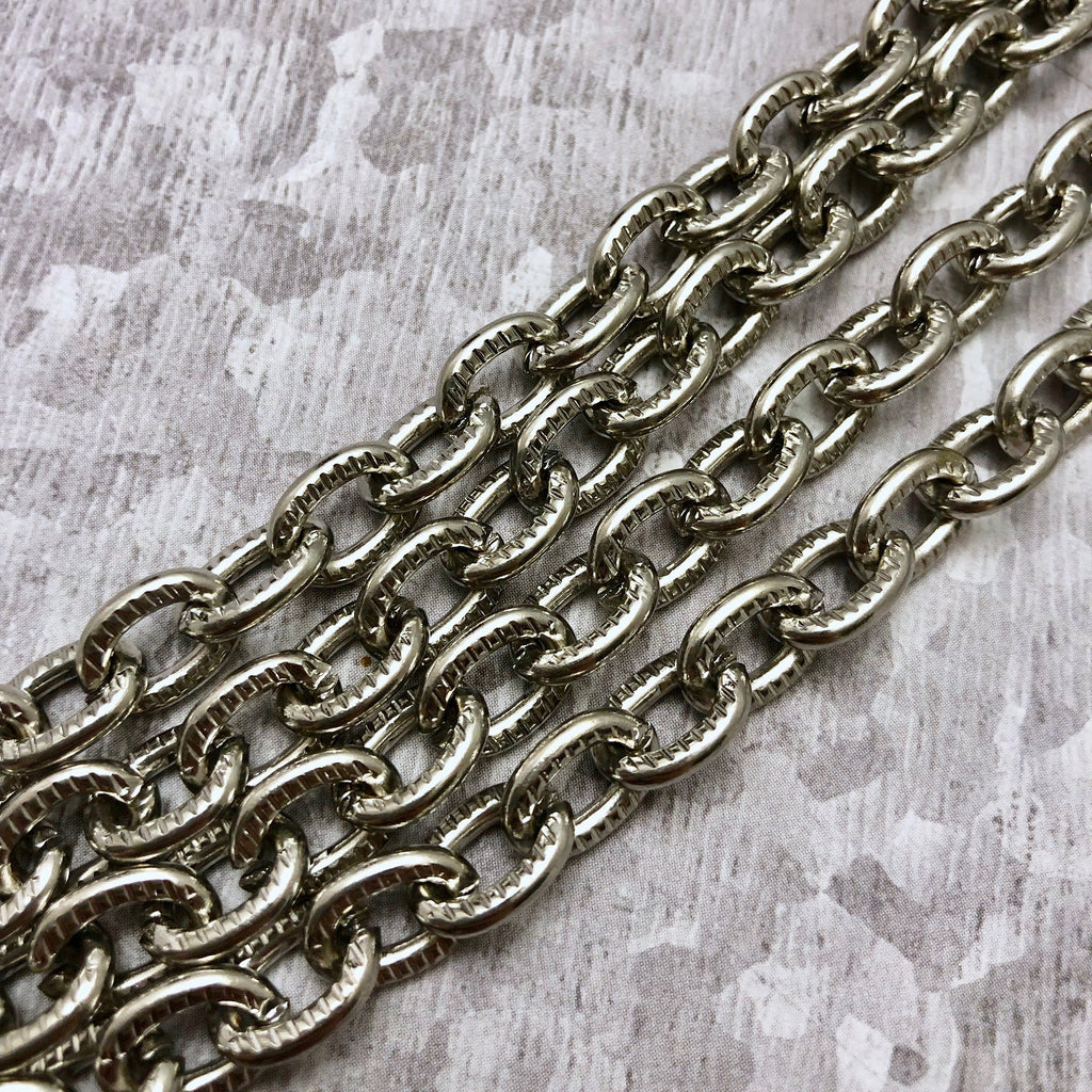 Silver Heavy Duty Chain (Sold By The Foot) 8x11mm