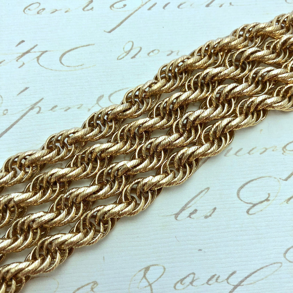 Shiny Brass Colored Chain 6mm (Sold By The Foot) (BRA9)