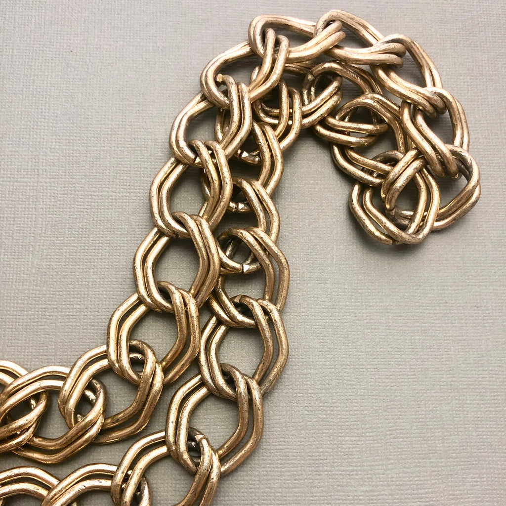Vintage Double Link Aluminium Curb Chain 15x22mm (Sold By The Foot) (ALUM25)