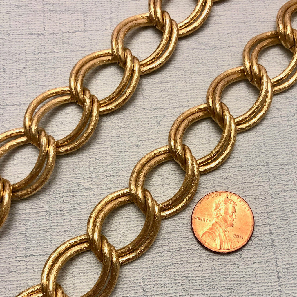 Vintage Double Link Aluminum Curb Chain 17x23mm (Sold By The Foot) (ALUM31)
