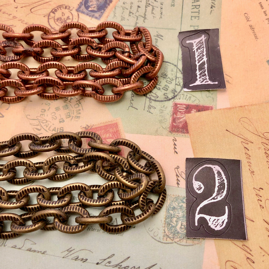 2 Styles Of Vintage Chain (Sold By The Foot) 7x10mm