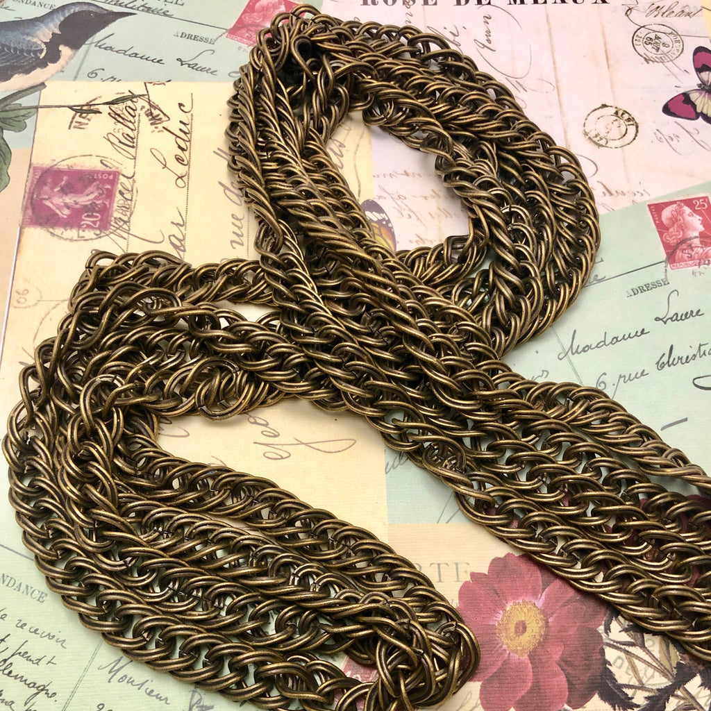 Vintage Brass Chain (Sold By The Foot) 12x15mm