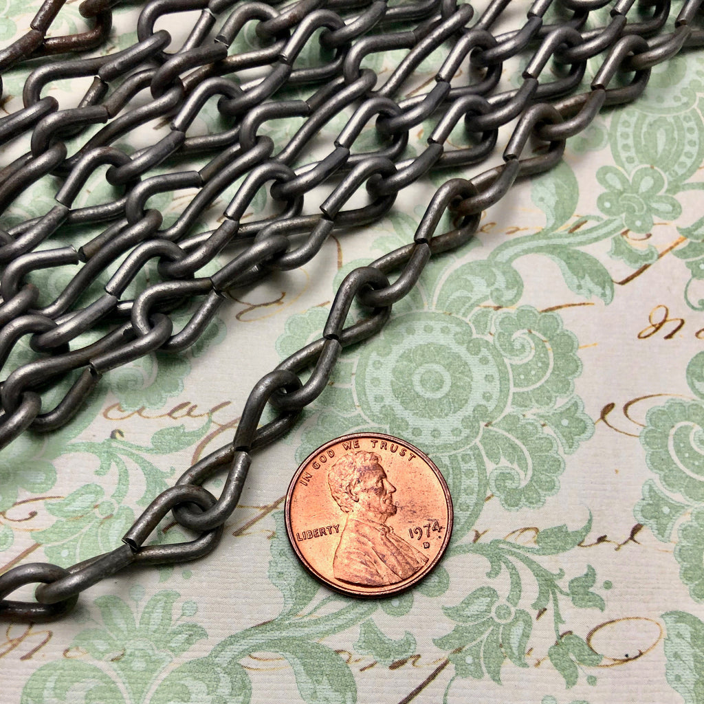 Vintage Infinity Dull Silver Steel Chain (Sold By The Foot) 8x21mm