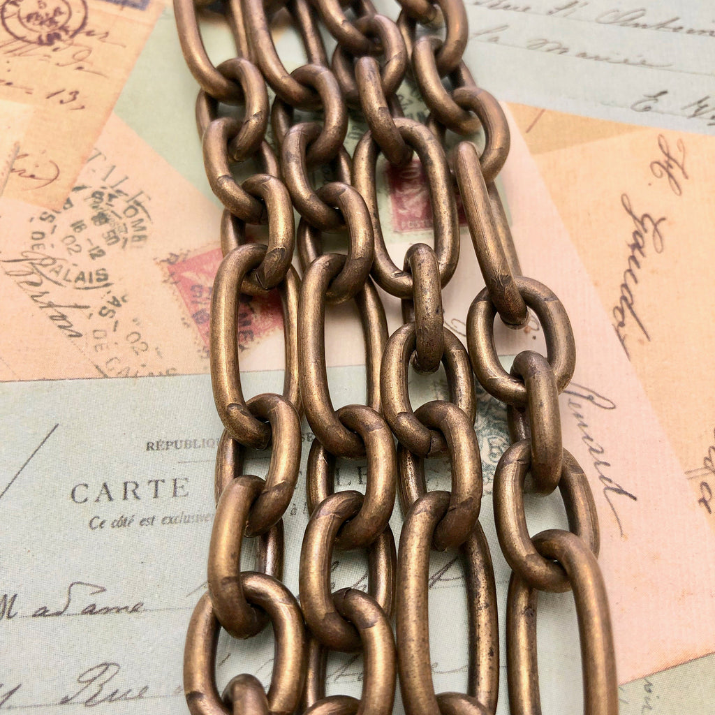 Vintage Brass Chain Bronze Color (Sold By The Foot) (BRZ20)