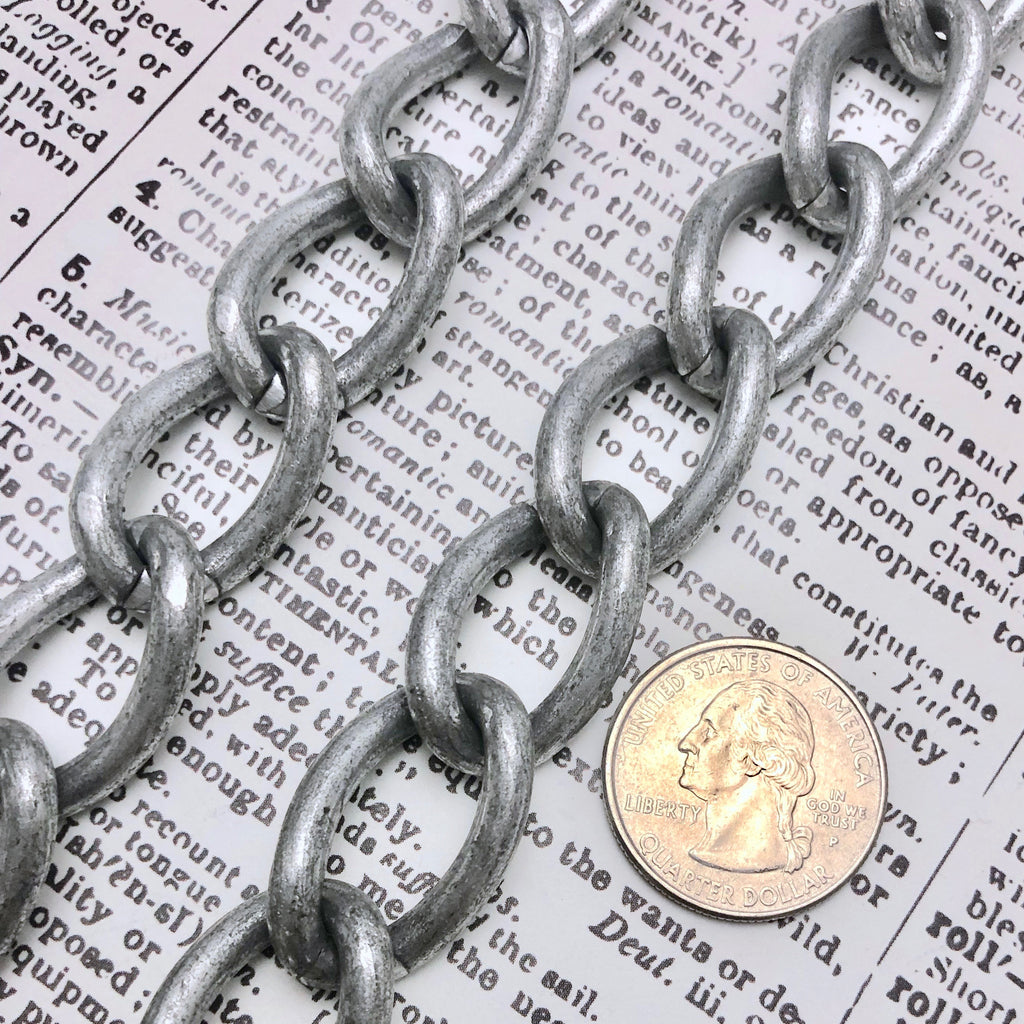 Large Aluminum Curb Chain 18x28mm (Sold By The Foot) (ALUM21)