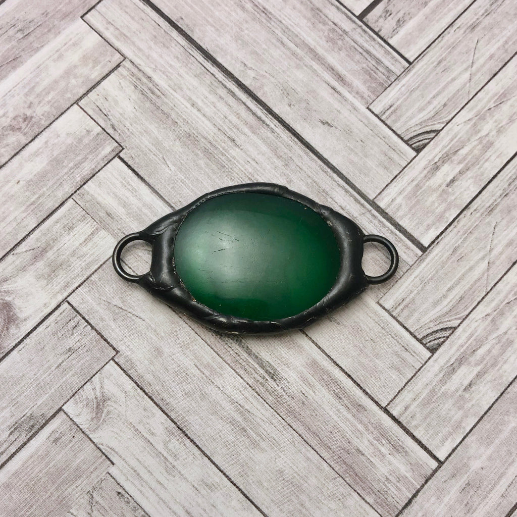 1950s Green Hand Soldered Centurion Glass Pendant (SGP26)