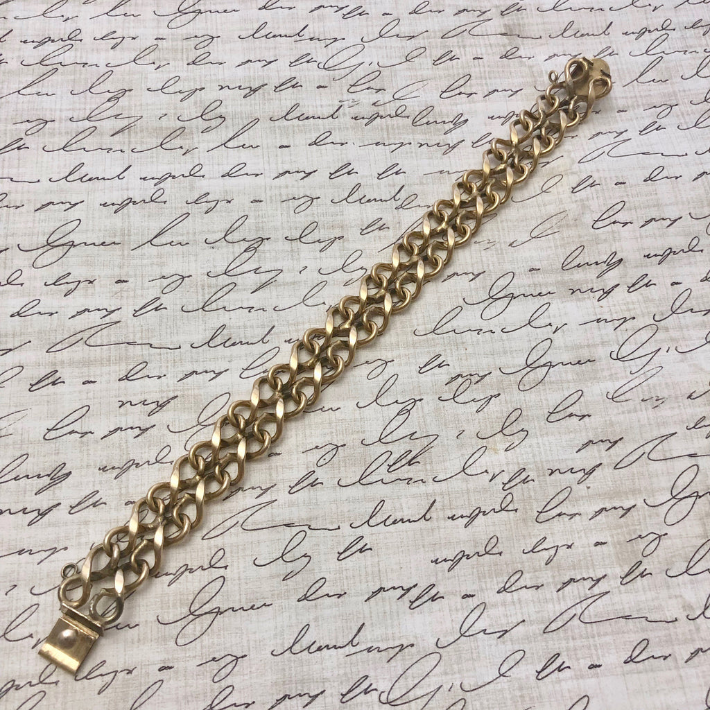 Vintage 12KT Gold Filled Charm Bracelet With Clasp (7.25 Inches)