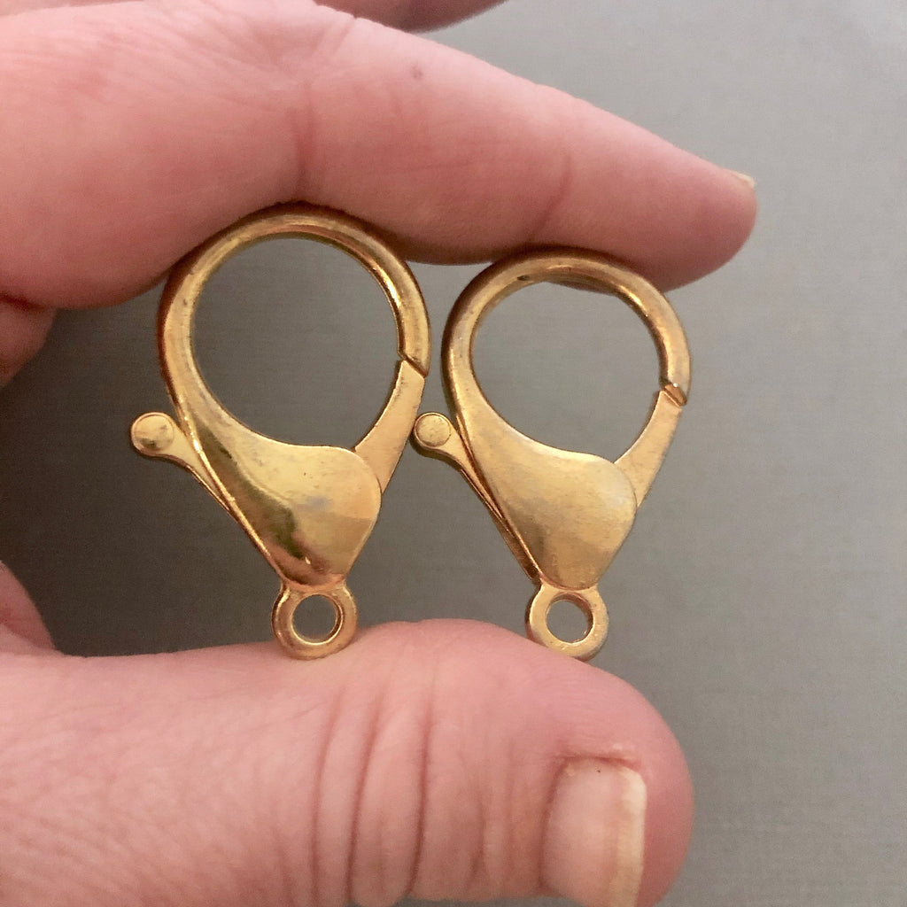 Pair of Gold Color Lobster Clasps (MCL4)