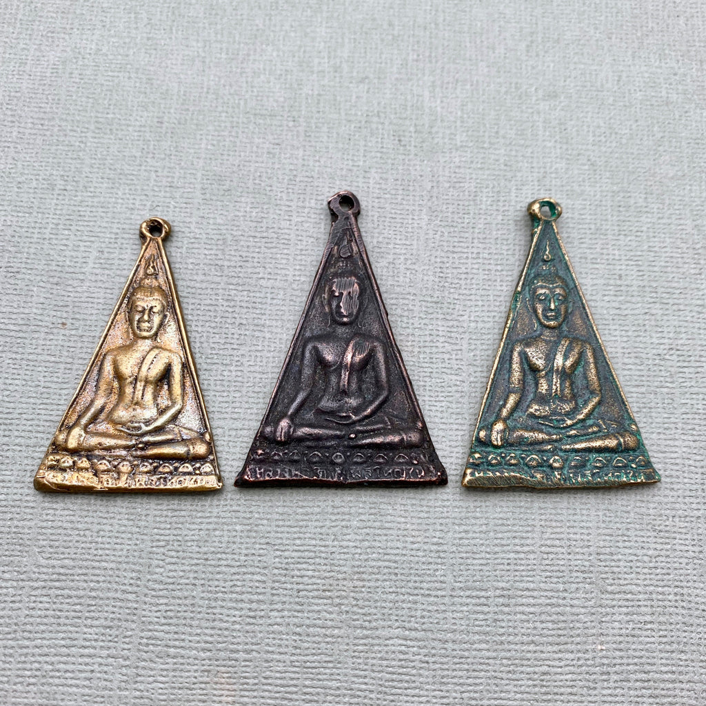 Triangular Buddha Amulet Pendant From Thailand (Available in 3 Options) (SAP2)