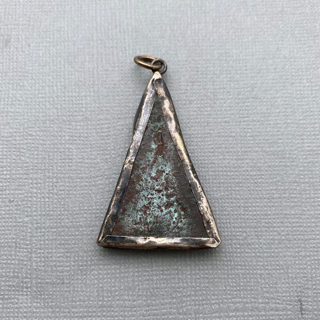 Triangular Khun Phaen Amulet Pendant From Thailand (MAP10)