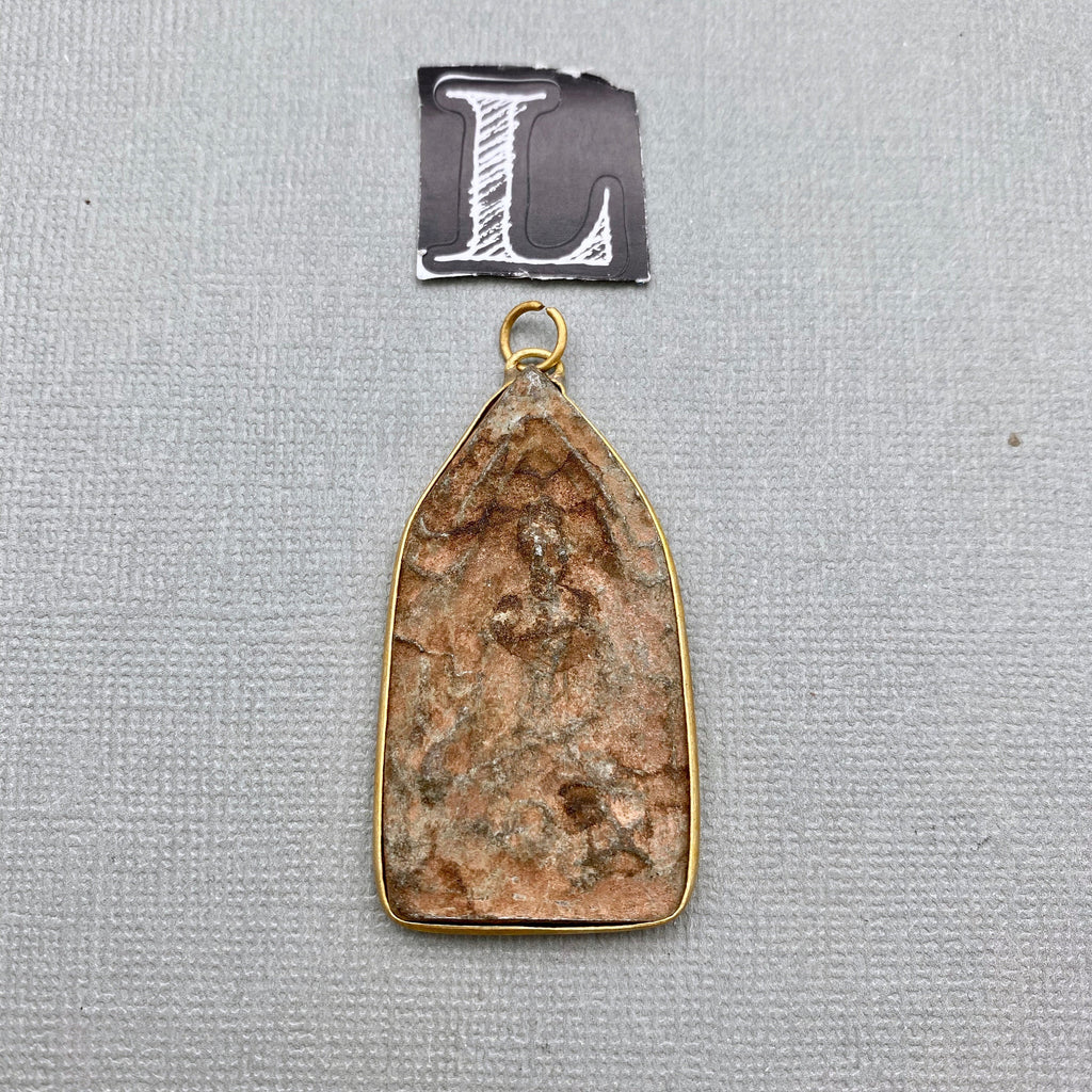 Brass Khun Phaen Buddha Amulet Pendant From Thailand (MAP17)