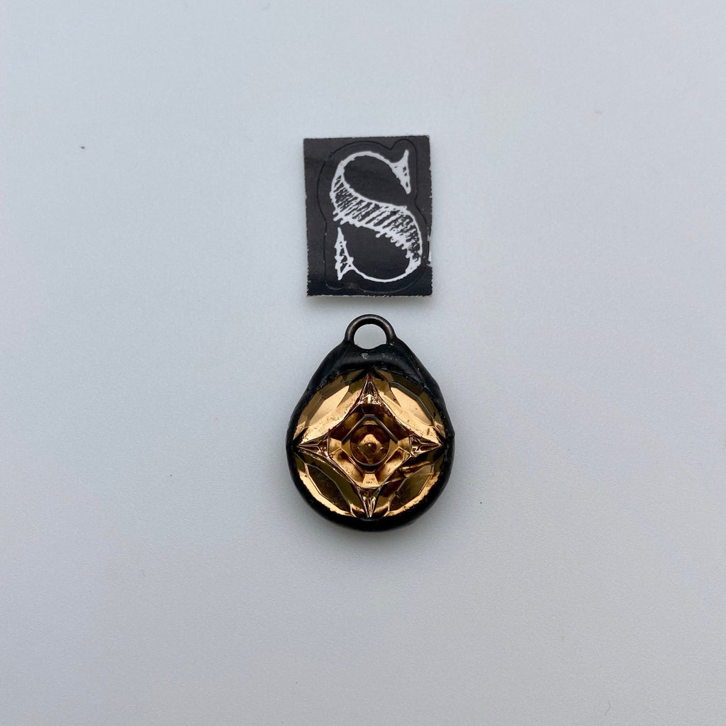 Vintage Smoky Topaz West German Crystal Pendant (Available in 2 Options) (SGP44)