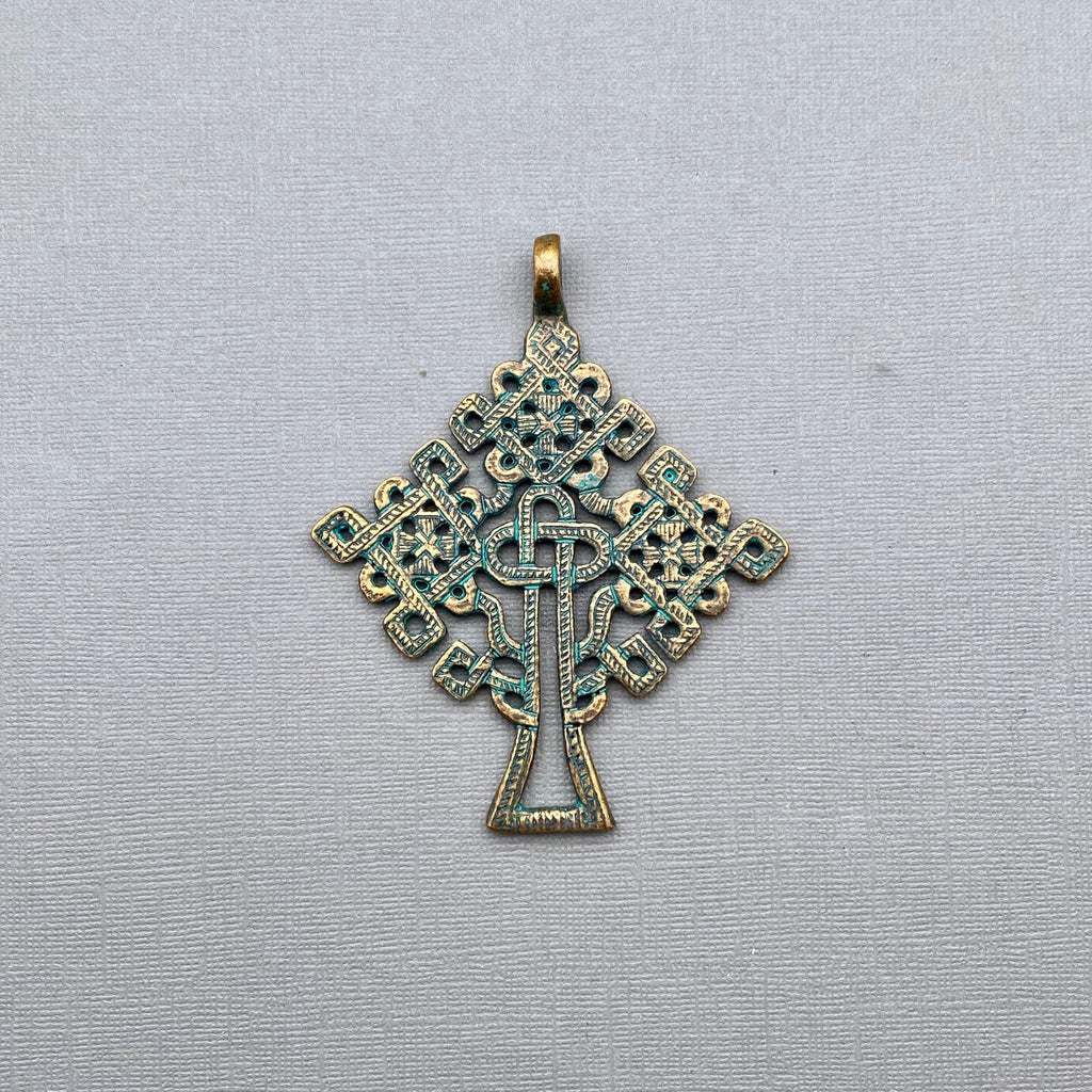 Ethiopian Brass Cross Pendant (LBC18)