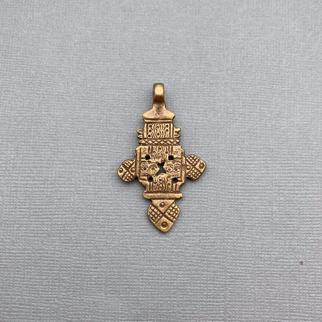 Ethiopian Coptic Cross Pendants In Antique Brass (SBC2)