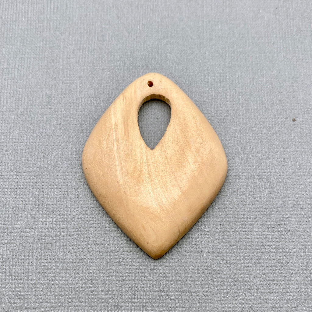 Vintage Wooden Diamond Pendant (WP3)