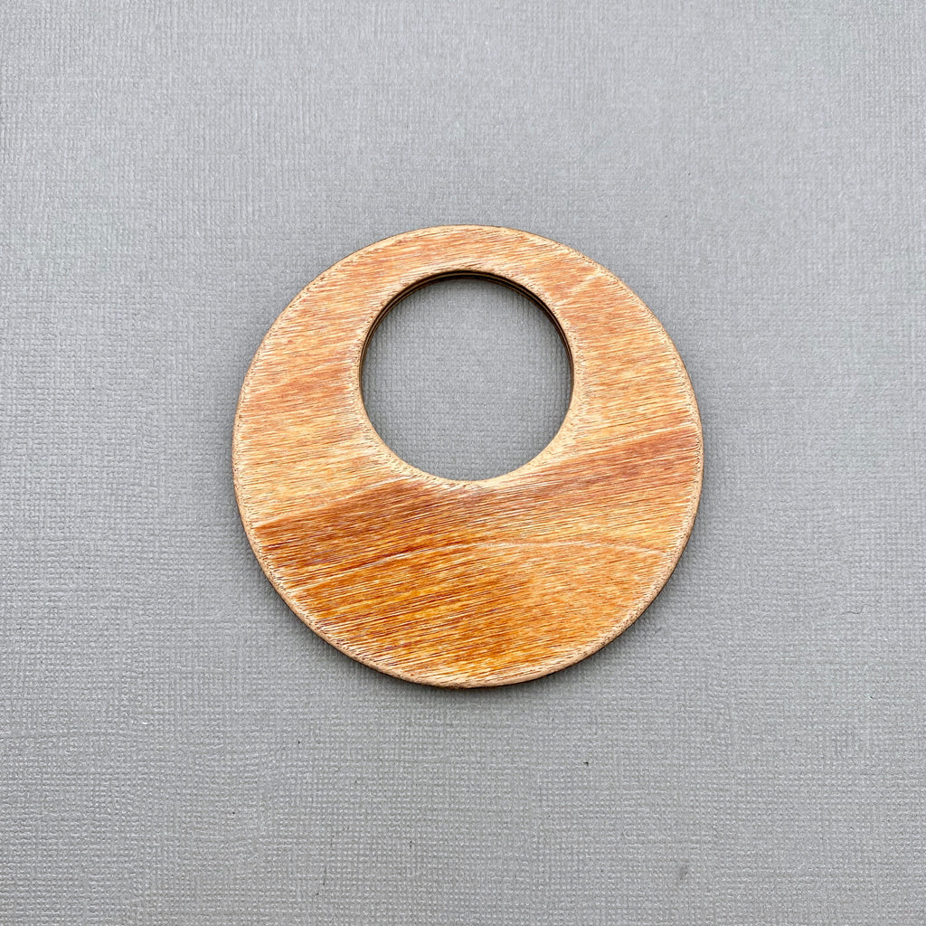 Vintage Multi Colored Wooden Hoop Pendant (WP6)