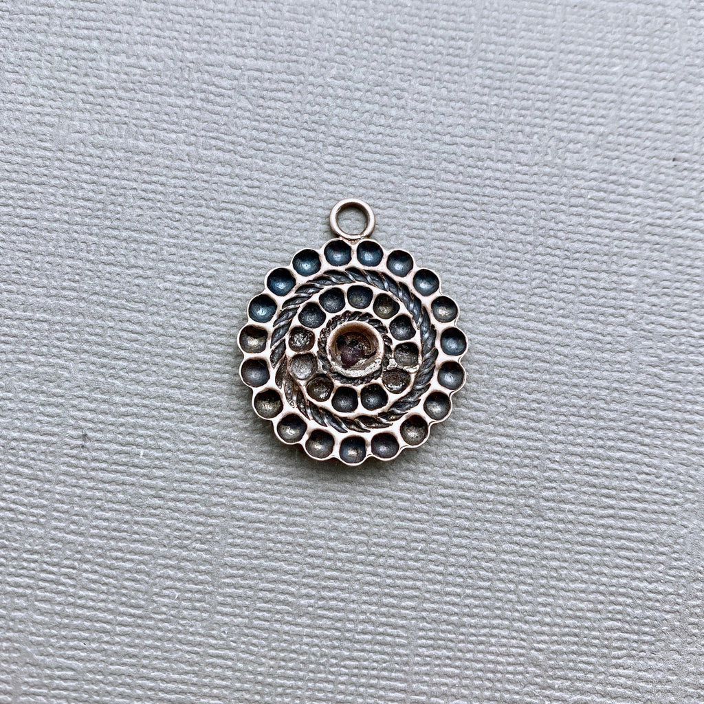 Sterling Pendant With Studs & Rope (SP131)