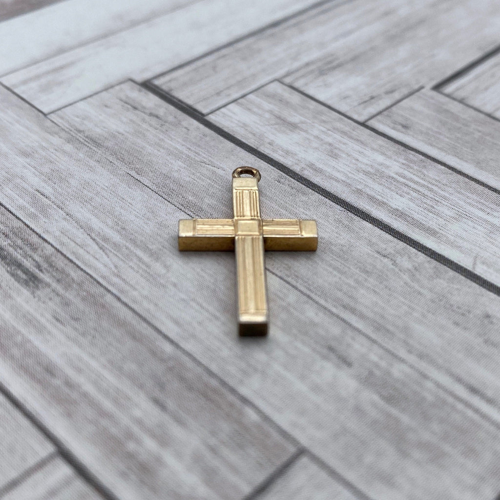 Vintage Gold Filled Simple Cross Pendant (RP27)