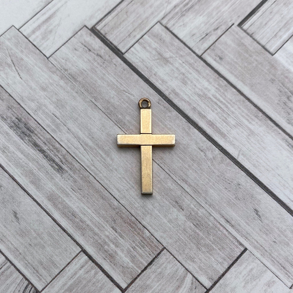 Vintage Gold Filled Simple Cross Pendant (RP27)