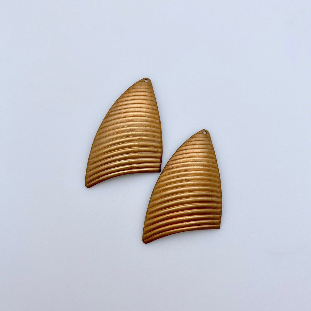 Pair Of Vintage Brass Pendants (BP10)