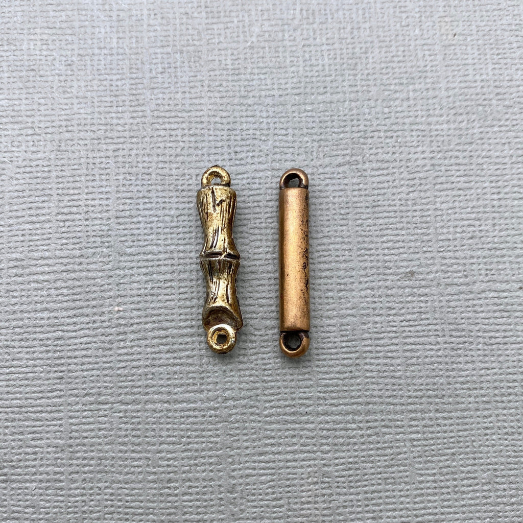 Vintage Metal Electroplated Lucite Connectors (6 Pieces) (MP196)