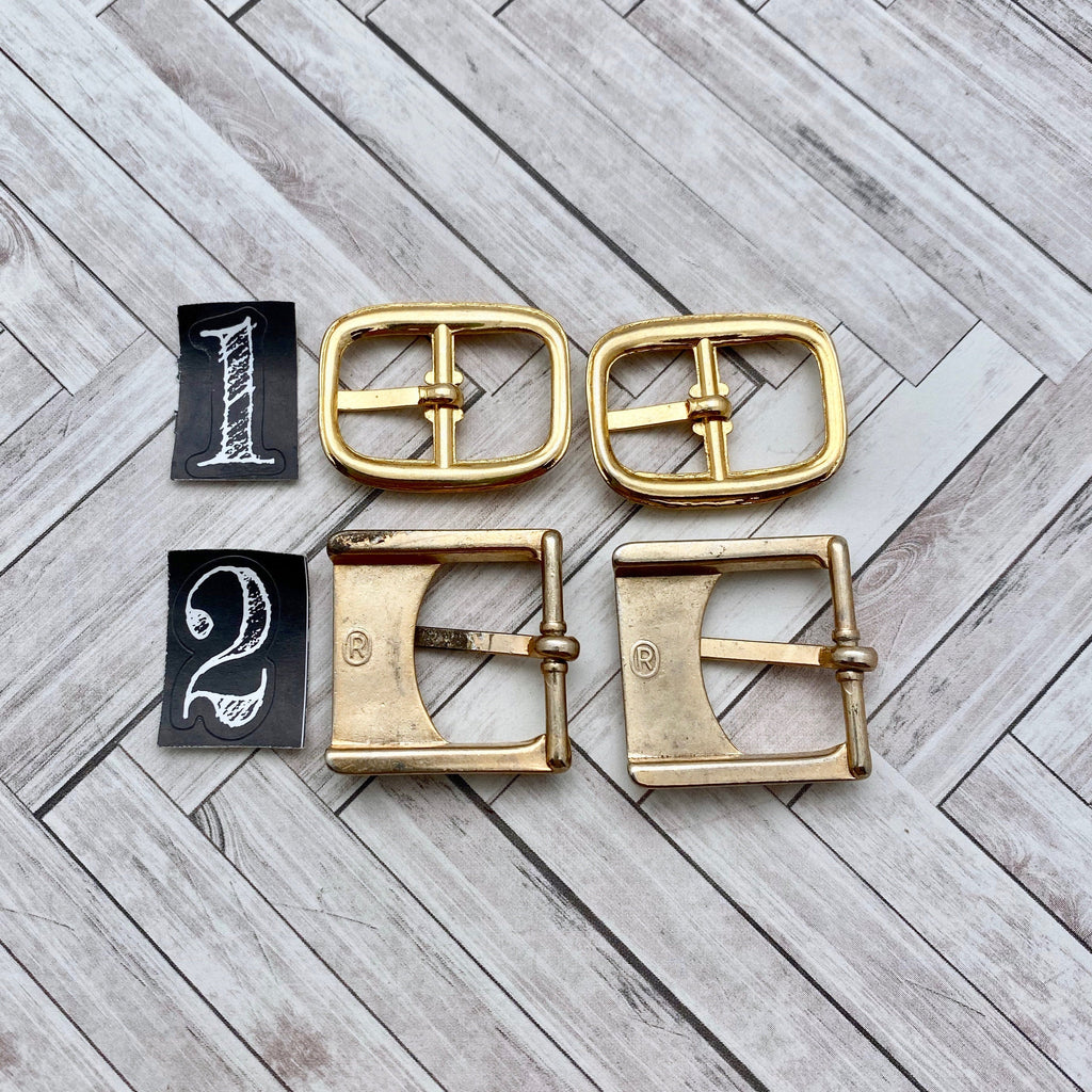 Pair Of Gold Colored Buckles (Available In 2 Styles) (MP210)