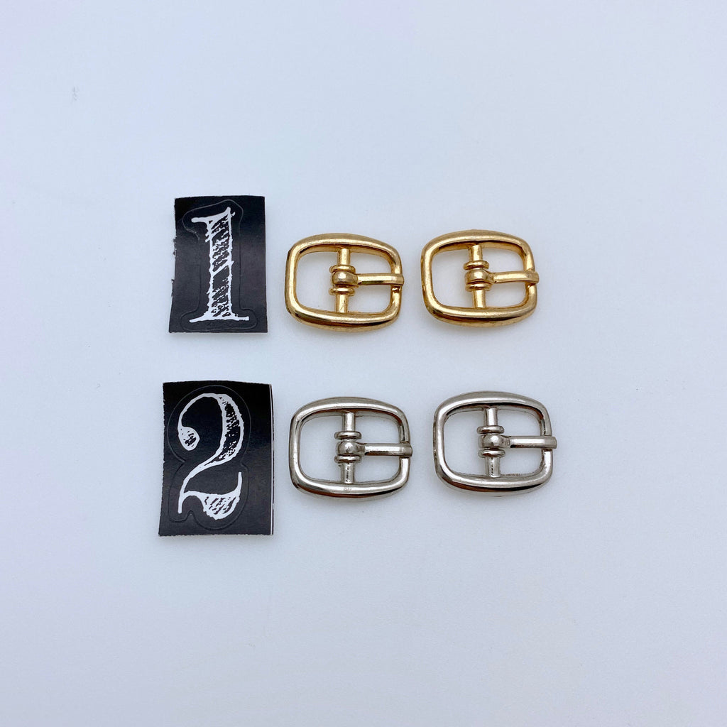 Electroplated Metal Buckles (Available In 2 Colors) Silver & Brass (MP198)