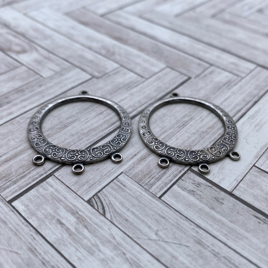 Pair Of Vintage Hoop Chandelier Earring Pendants (MP20)